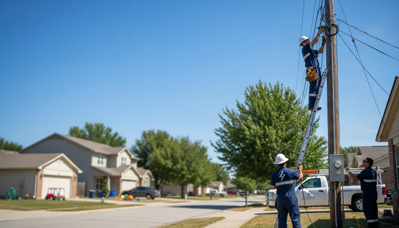 Residential electrician providing installation services in Fleetville, PA